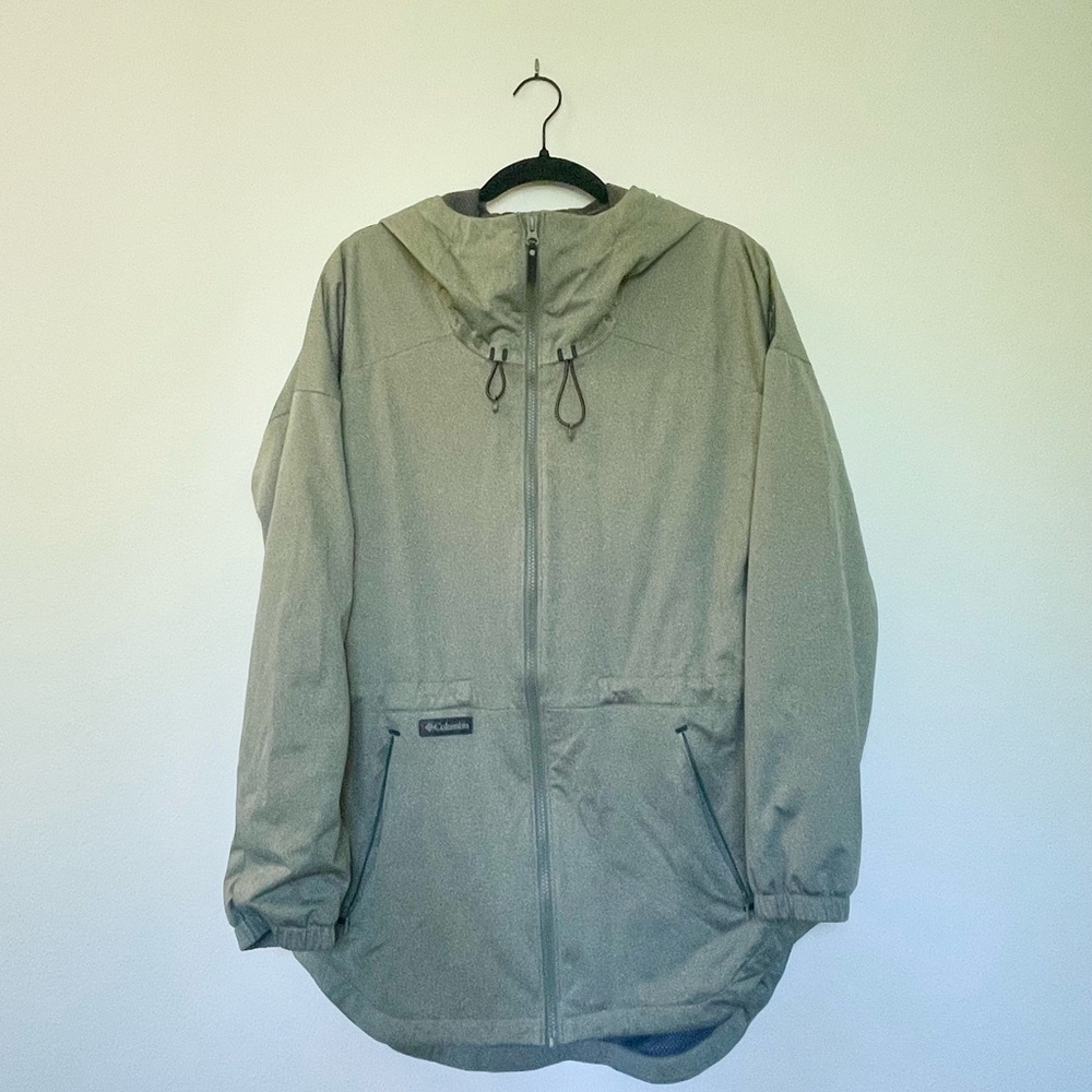 Columbia Olive Green Hooded Parka Jacket